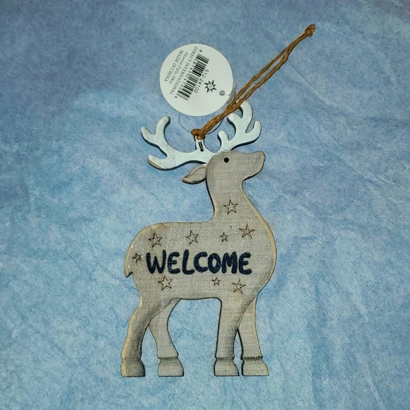 Reindeer Ornament "Welcome" - Picture 1 of 2